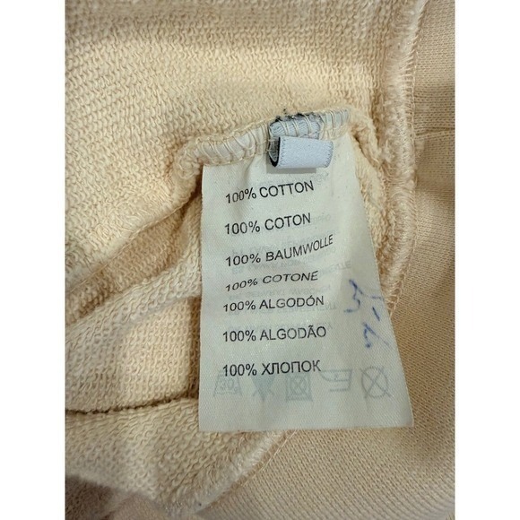 BISOU SKATEBOARDS The Original Bisous 3X Graphic Hoodie Cream Cotton Pullover M - Picture 6 of 8